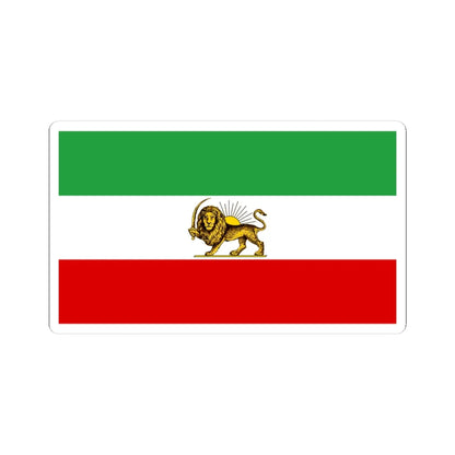 Lion and Sun Tricolor Flag 2 (Iran) STICKER Vinyl Kiss-Cut Decal 3 Inch White - The Sticker Space