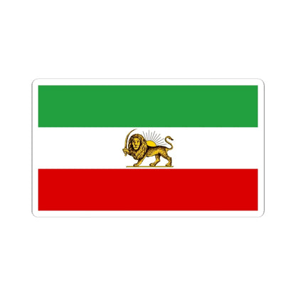 Lion and Sun Tricolor Flag 2 (Iran) STICKER Vinyl Kiss-Cut Decal 6 Inch White - The Sticker Space