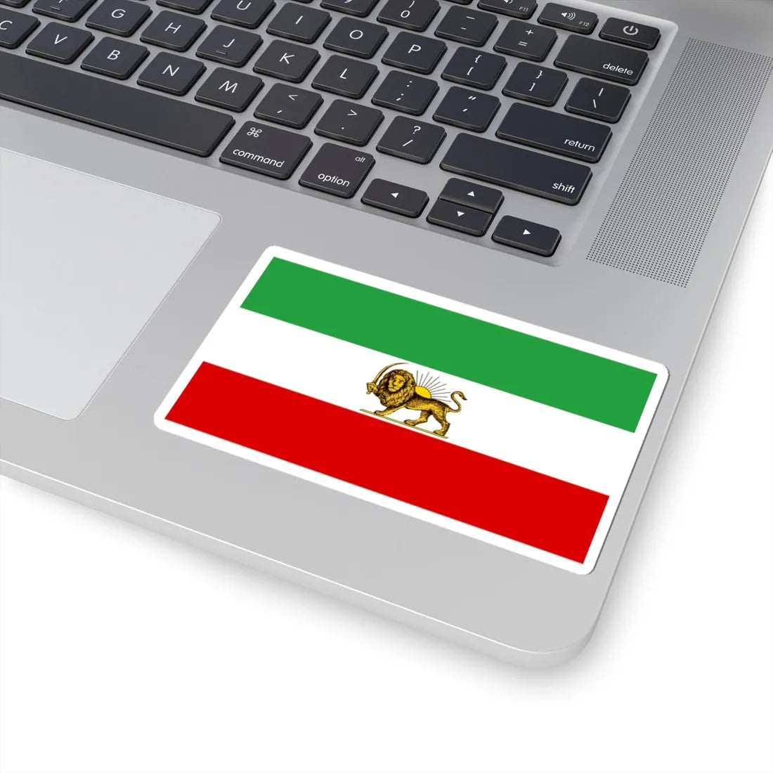 Lion and Sun Tricolor Flag 2 (Iran) STICKER Vinyl Kiss-Cut Decal - The Sticker Space