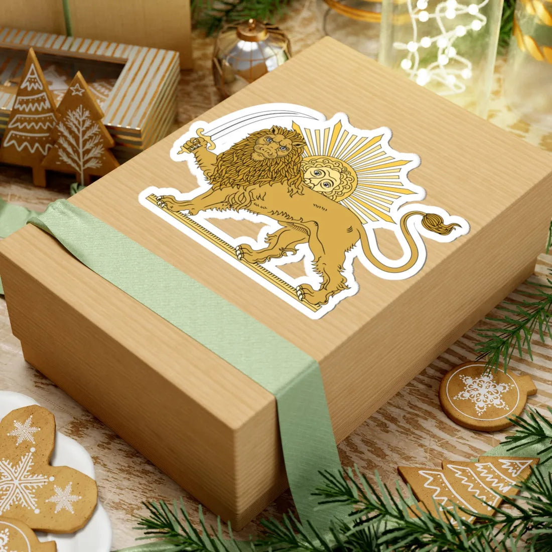 Lion and the Sun (Iran) (Coat of Arms) STICKER Vinyl Kiss-Cut Decal - The Sticker Space