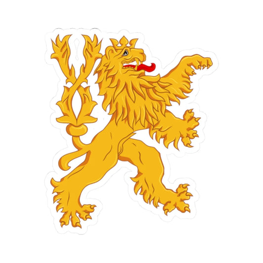 Lion from the greater coat of arms of Czechoslovakia (Slovakia) (Coat of Arms) STICKER Vinyl Kiss-Cut Decal 2 Inch White - The Sticker Space