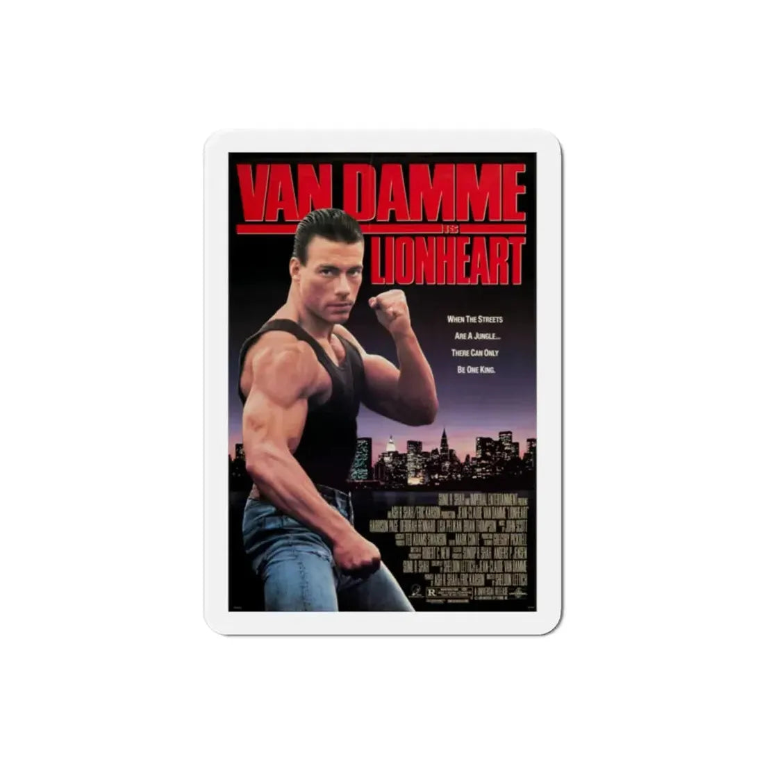 Lionheart 1990 Movie Poster Refrigerator Magnet 2 Inch - The Sticker Space