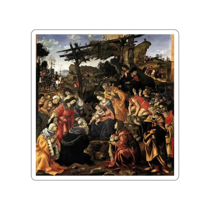 LIPPI, Filippino  - Adoration of the Magi (Artwork) STICKER Vinyl Die-Cut Decal White Die-Cut 2 Inch - The Sticker Space