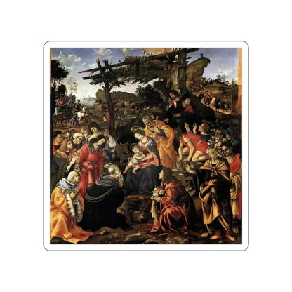 LIPPI, Filippino  - Adoration of the Magi (Artwork) STICKER Vinyl Die-Cut Decal White Die-Cut 5 Inch - The Sticker Space