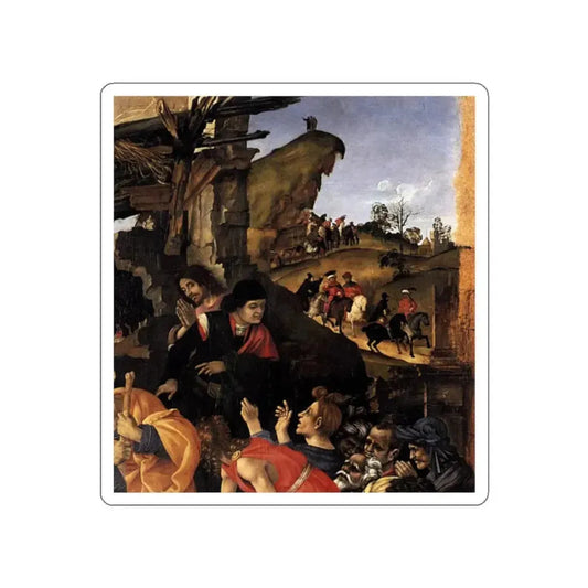 LIPPI, Filippino  - Adoration of the Magi (detail)2 (Artwork) STICKER Vinyl Die-Cut Decal White Die-Cut 2 Inch - The Sticker Space