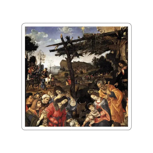 LIPPI, Filippino  - Adoration of the Magi (detail) (Artwork) STICKER Vinyl Die-Cut Decal White Die-Cut 2 Inch - The Sticker Space