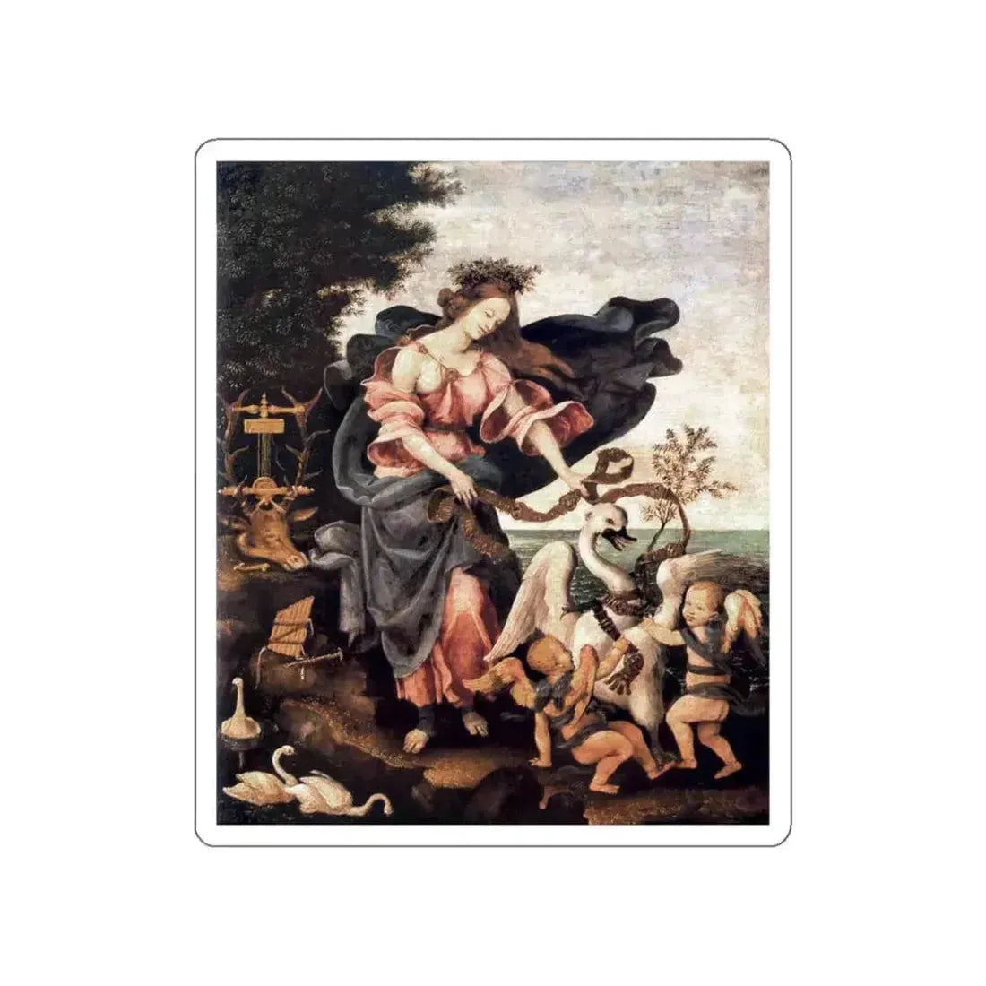 LIPPI, Filippino - Allegory of Music or Erato (Artwork) STICKER Vinyl Die-Cut Decal - The Sticker Space