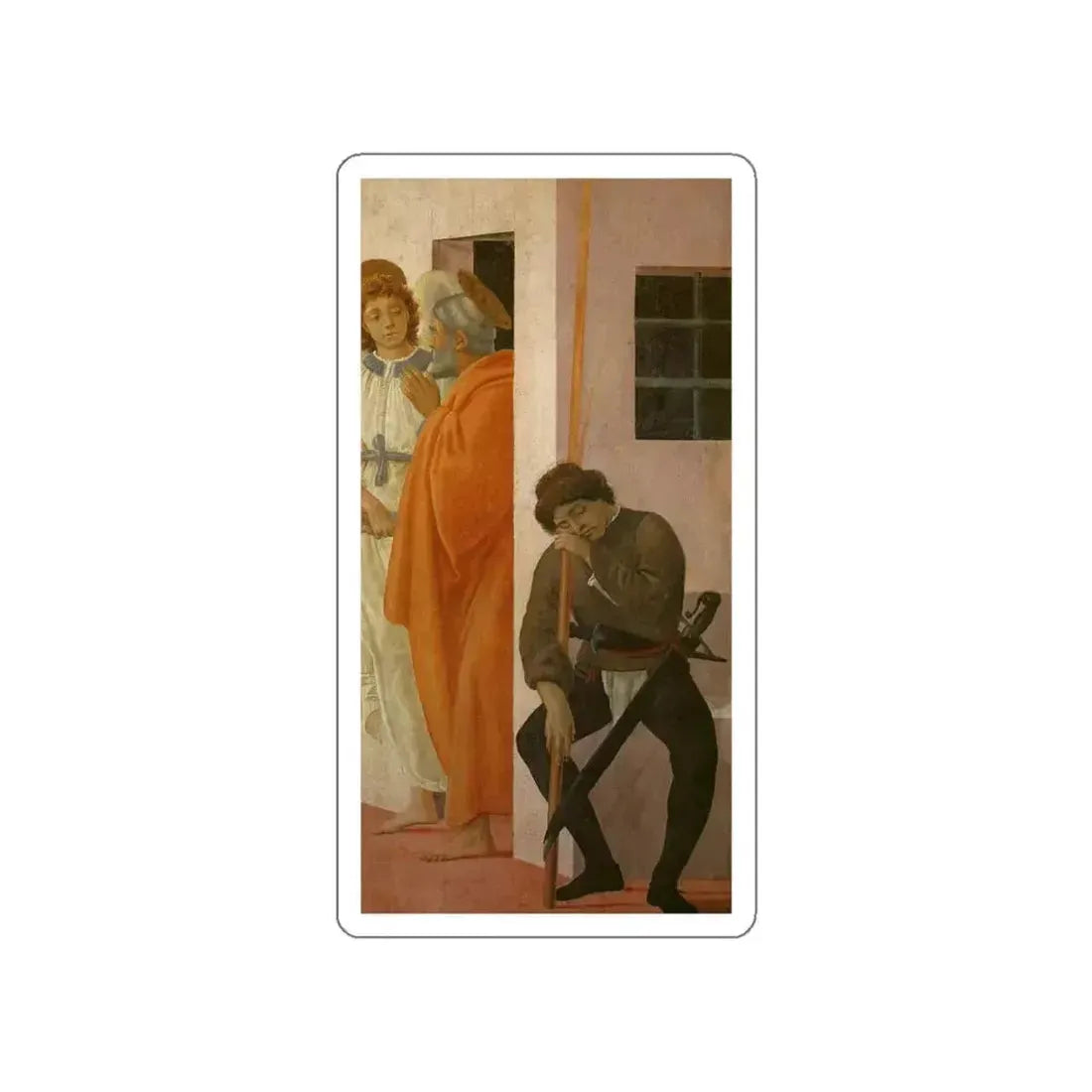 LIPPI, Filippino  - Cappella Brancacci-St Peter Freed from Prison (Artwork) STICKER Vinyl Die-Cut Decal White Die-Cut 6 Inch - The Sticker Space