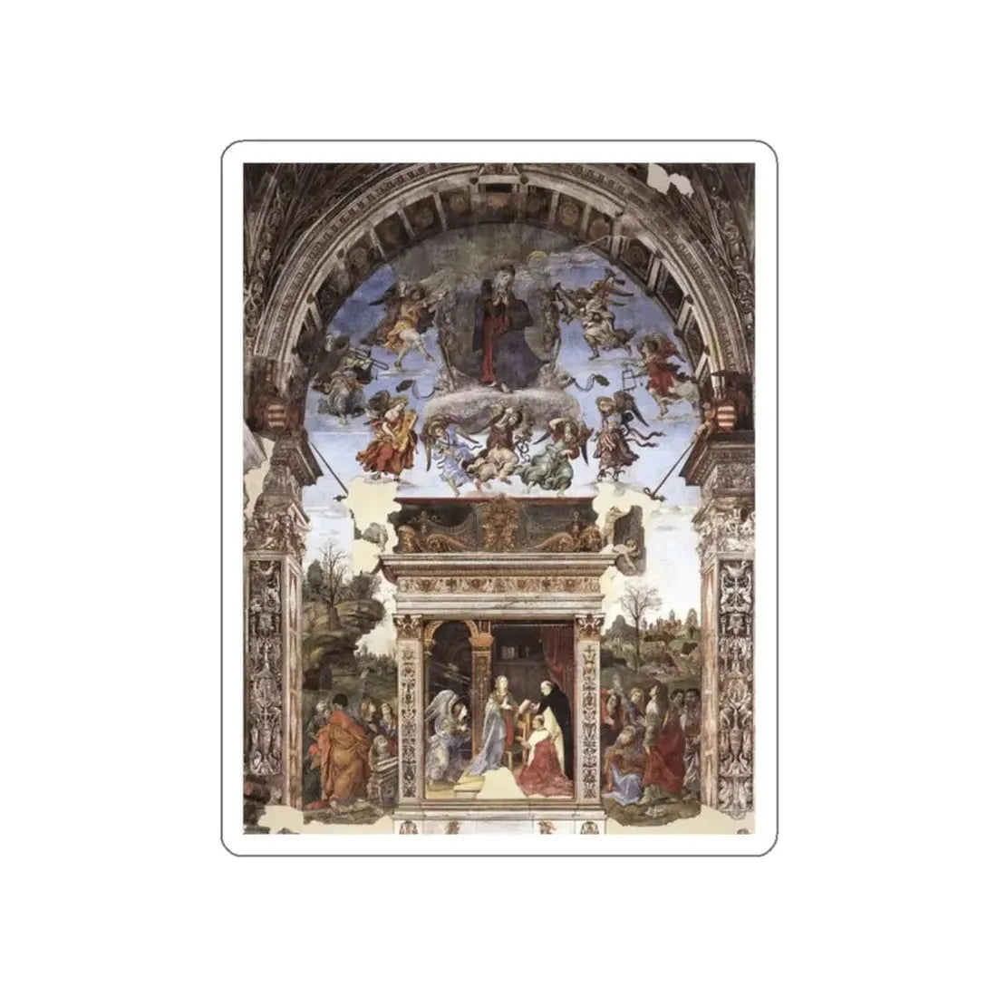 LIPPI, Filippino  - Carafa Chapel-Assumption and Annunciation (Artwork) STICKER Vinyl Die-Cut Decal - The Sticker Space