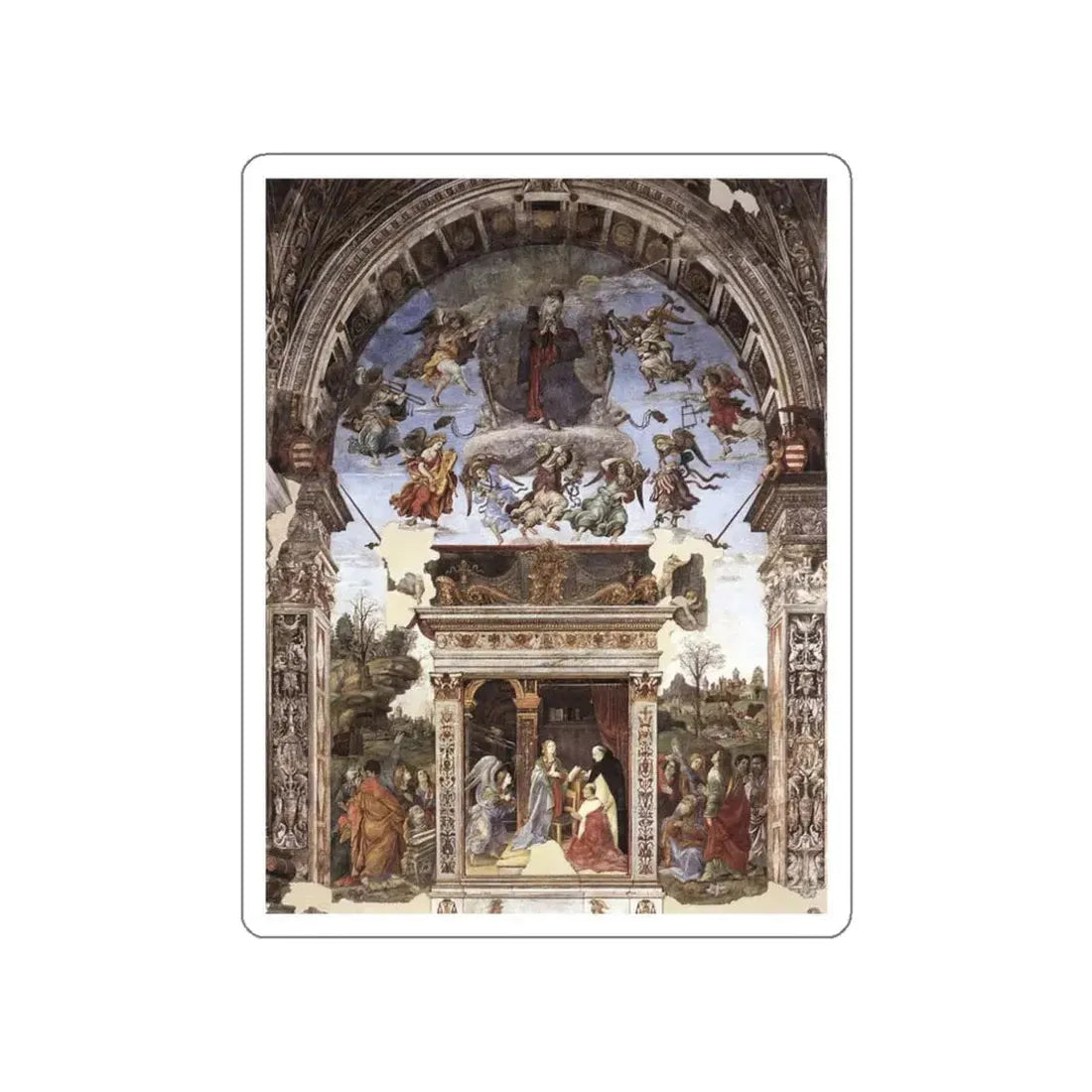 LIPPI, Filippino  - Carafa Chapel-Assumption and Annunciation (Artwork) STICKER Vinyl Die-Cut Decal - The Sticker Space