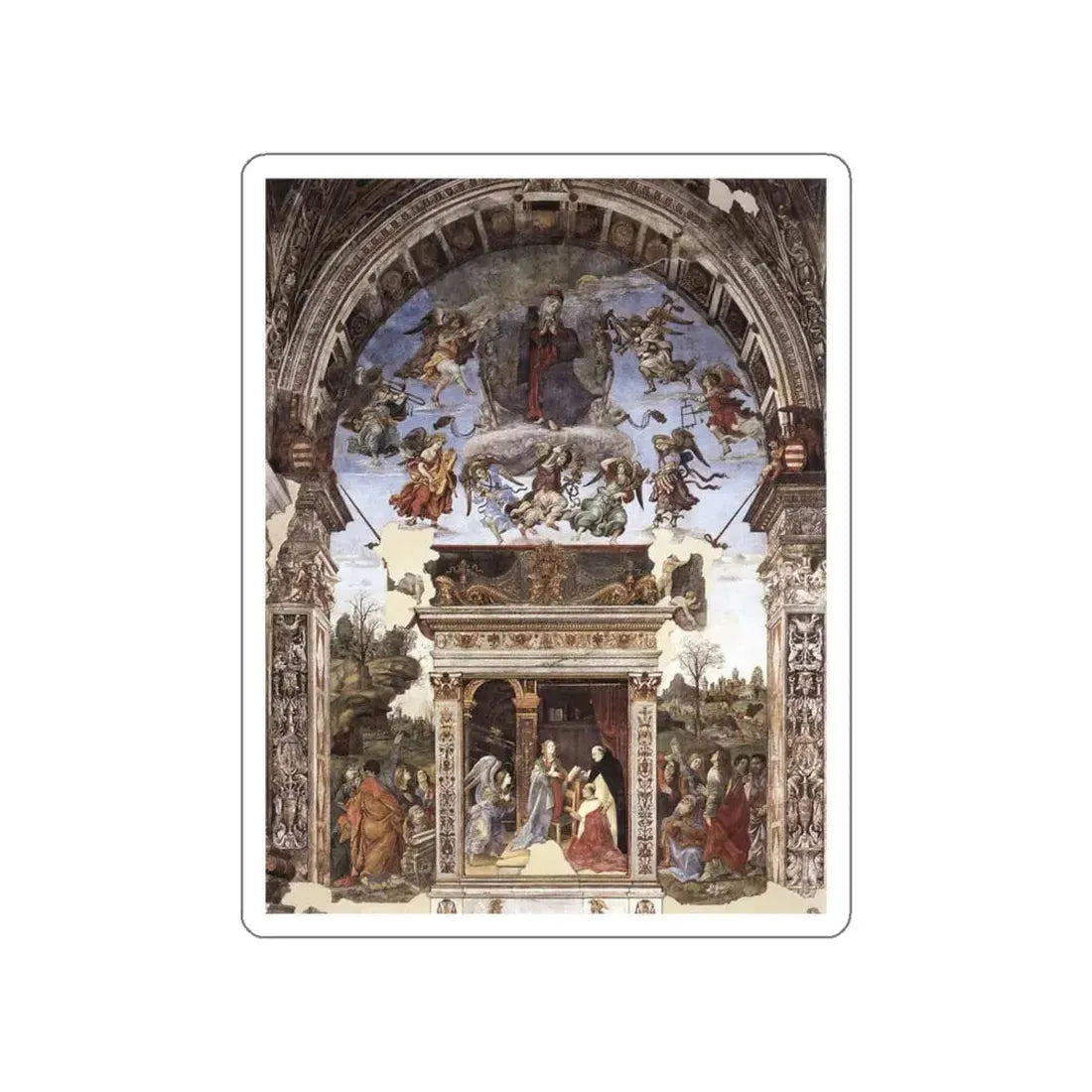 LIPPI, Filippino  - Carafa Chapel-Assumption and Annunciation (Artwork) STICKER Vinyl Die-Cut Decal - The Sticker Space