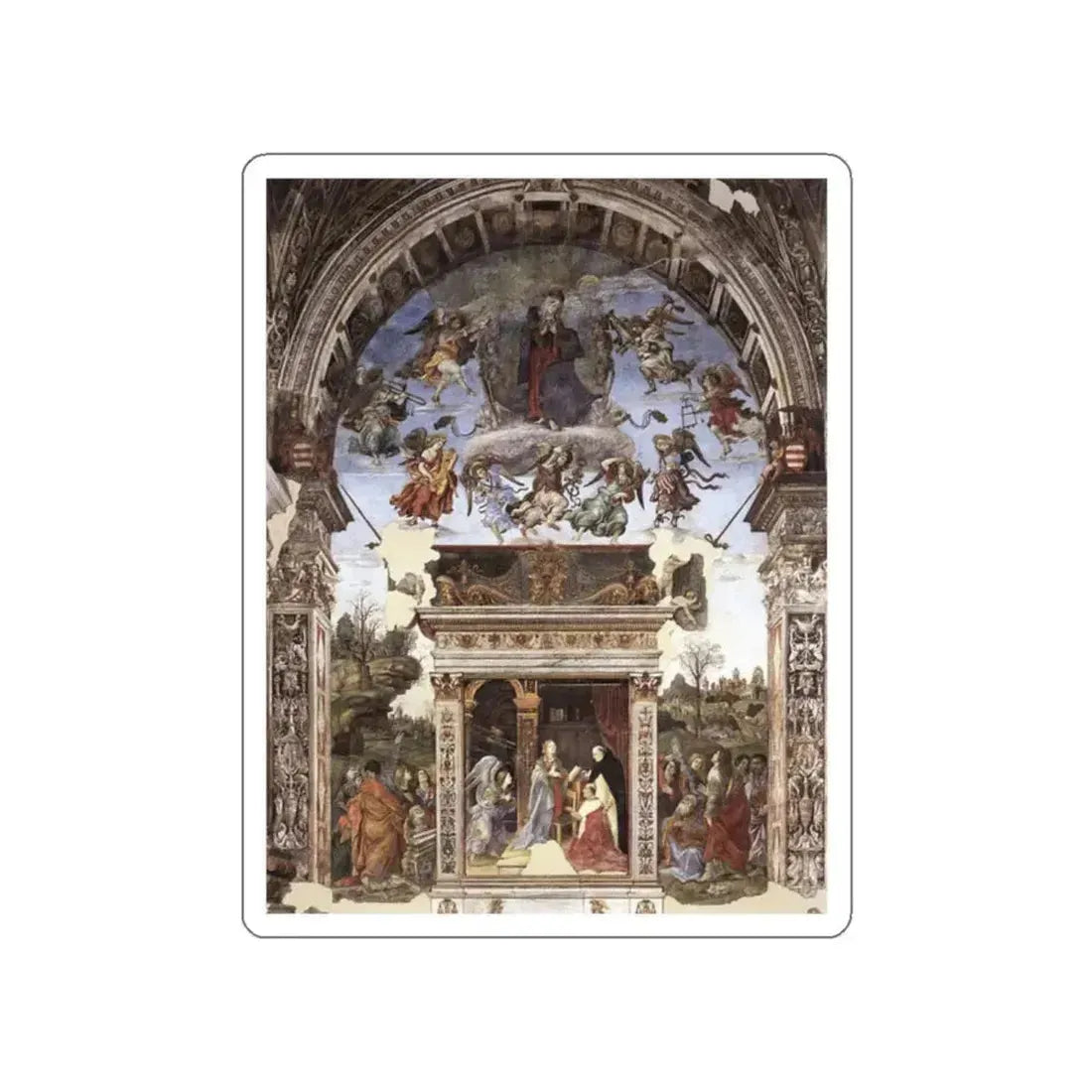 LIPPI, Filippino  - Carafa Chapel-Assumption and Annunciation (Artwork) STICKER Vinyl Die-Cut Decal White Die-Cut 2 Inch - The Sticker Space