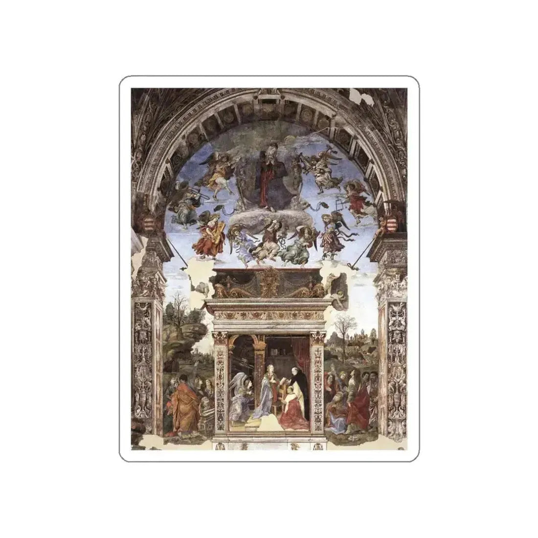 LIPPI, Filippino  - Carafa Chapel-Assumption and Annunciation (Artwork) STICKER Vinyl Die-Cut Decal White Die-Cut 3 Inch - The Sticker Space