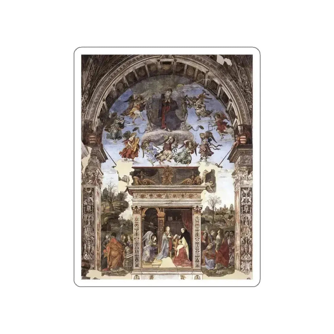 LIPPI, Filippino  - Carafa Chapel-Assumption and Annunciation (Artwork) STICKER Vinyl Die-Cut Decal White Die-Cut 6 Inch - The Sticker Space
