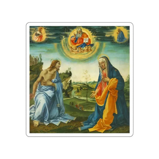 LIPPI, Filippino  - The Intervention of Christ and Mary (Artwork) STICKER Vinyl Die-Cut Decal White Die-Cut 2 Inch - The Sticker Space