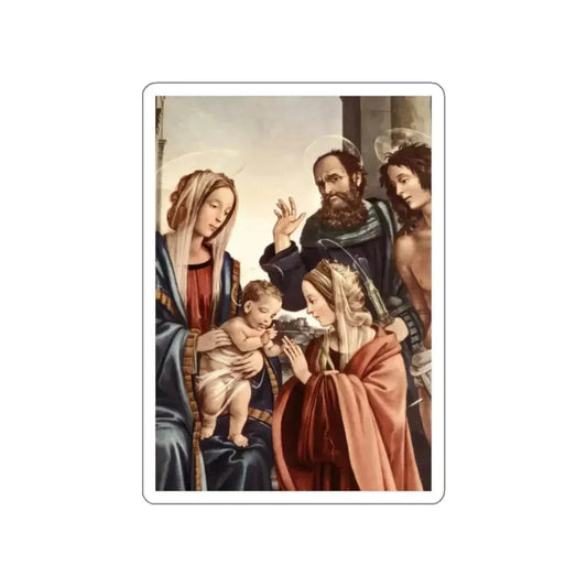 LIPPI, Filippino  - The Marriage of St Catherine (detail) (Artwork) STICKER Vinyl Die-Cut Decal White Die-Cut 2 Inch - The Sticker Space