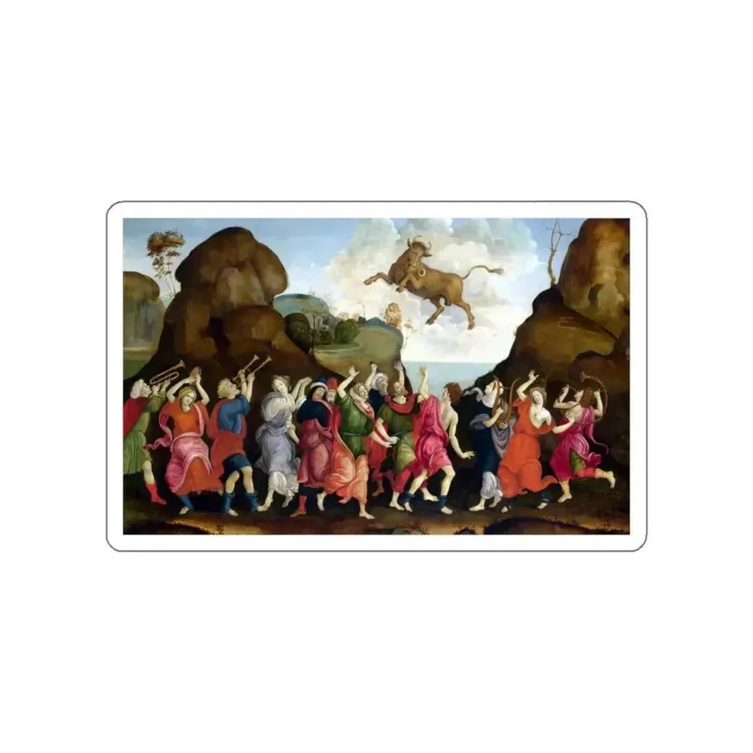 LIPPI, Filippino - The Worship of the Egyptian Bull God, Apis (Artwork) STICKER Vinyl Die-Cut Decal White Die-Cut 5 Inch - The Sticker Space