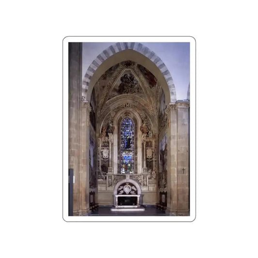 LIPPI, Filippino  - View of the frescoes in the Strozzi Chapel (Artwork) STICKER Vinyl Die-Cut Decal White Die-Cut 2 Inch - The Sticker Space