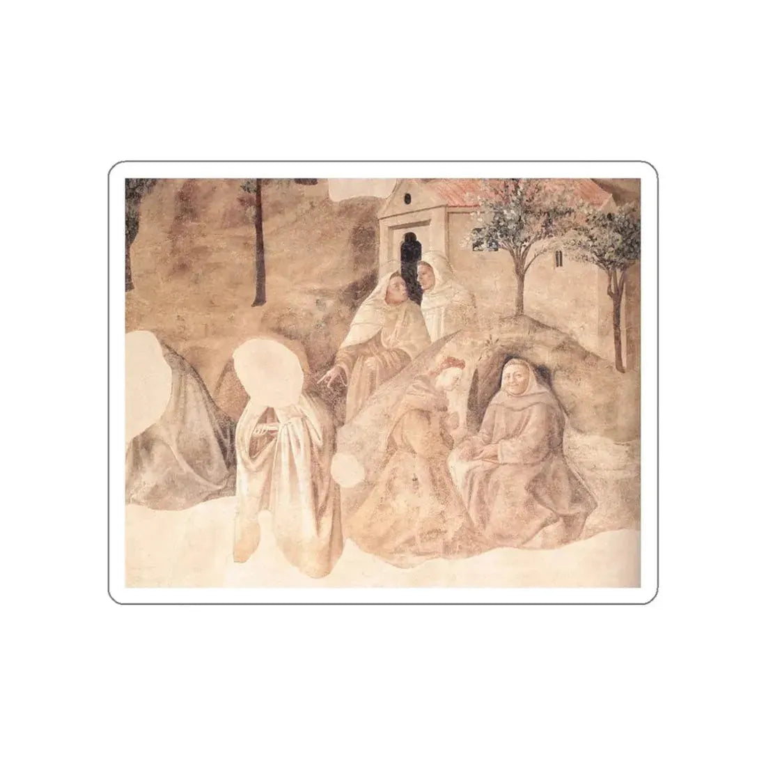 LIPPI, Fra Filippo  - 1430-Rules of the Carmelite Order (detail) (Artwork) STICKER Vinyl Die-Cut Decal - The Sticker Space