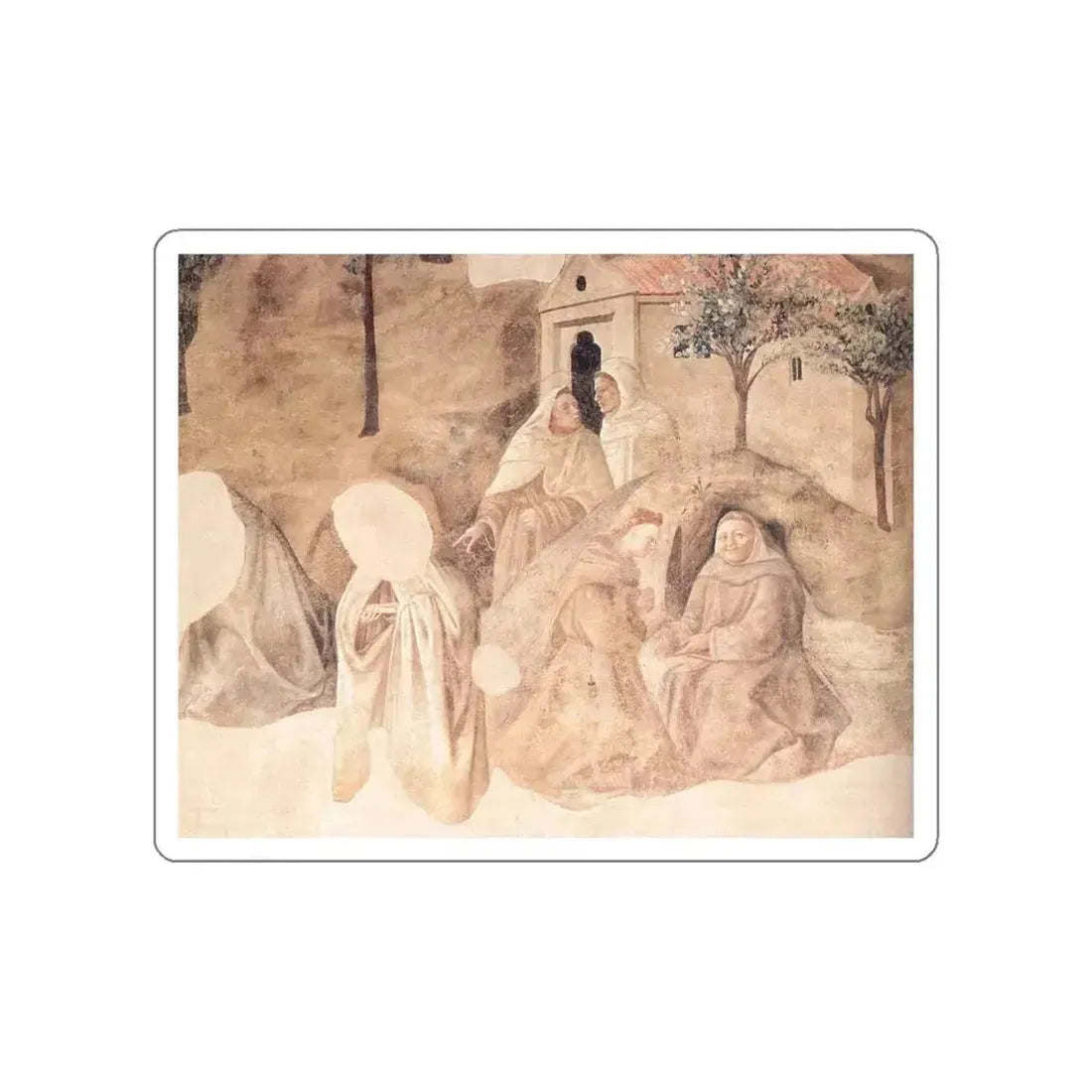 LIPPI, Fra Filippo  - 1430-Rules of the Carmelite Order (detail) (Artwork) STICKER Vinyl Die-Cut Decal White Die-Cut 6 Inch - The Sticker Space