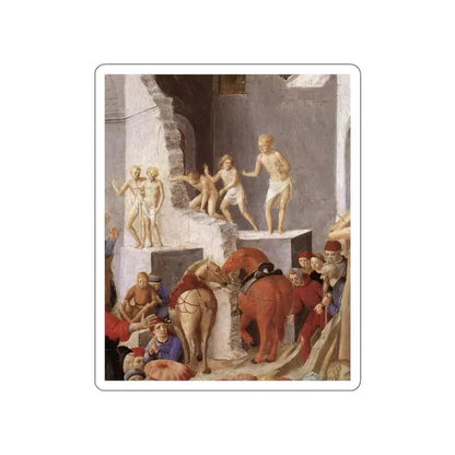 LIPPI, Fra Filippo  - 1440-Adoration of the Magi (detail) (Artwork) STICKER Vinyl Die-Cut Decal White Die-Cut 4 Inch - The Sticker Space