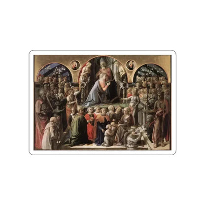 LIPPI, Fra Filippo  - 1440-Coronation of the Virgin (Artwork) STICKER Vinyl Die-Cut Decal White Die-Cut 2 Inch - The Sticker Space