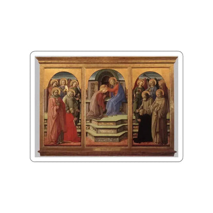 LIPPI, Fra Filippo  - 1440-Coronation of the Virgin2 (Artwork) STICKER Vinyl Die-Cut Decal White Die-Cut 4 Inch - The Sticker Space