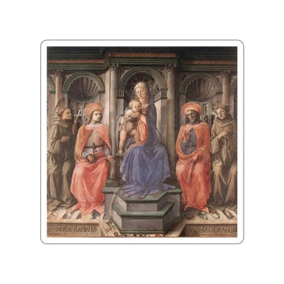 LIPPI, Fra Filippo  - 1440-Madonna Enthroned with Saints (Artwork) STICKER Vinyl Die-Cut Decal - The Sticker Space