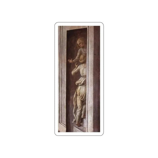 LIPPI, Fra Filippo  - 1440-The Annunciation with two Kneeling Donors (detail)2 (Artwork) STICKER Vinyl Die-Cut Decal White Die-Cut 2 Inch - The Sticker Space