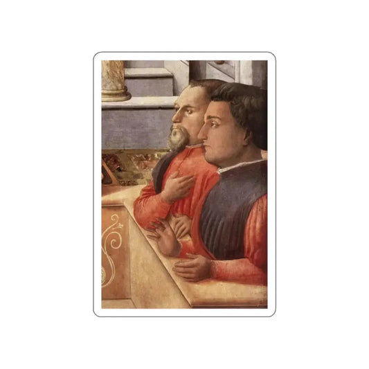 LIPPI, Fra Filippo  - 1440-The Annunciation with two Kneeling Donors (detail)3 (Artwork) STICKER Vinyl Die-Cut Decal White Die-Cut 2 Inch - The Sticker Space