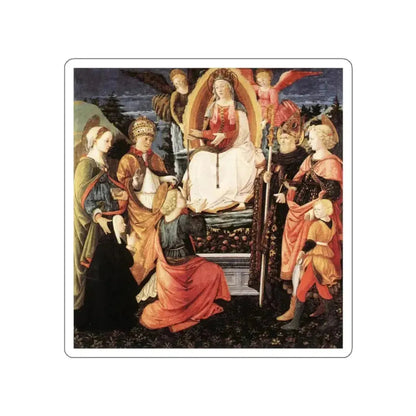 LIPPI, Fra Filippo  - 1450-Madonna della Cintola (Artwork) STICKER Vinyl Die-Cut Decal White Die-Cut 2 Inch - The Sticker Space