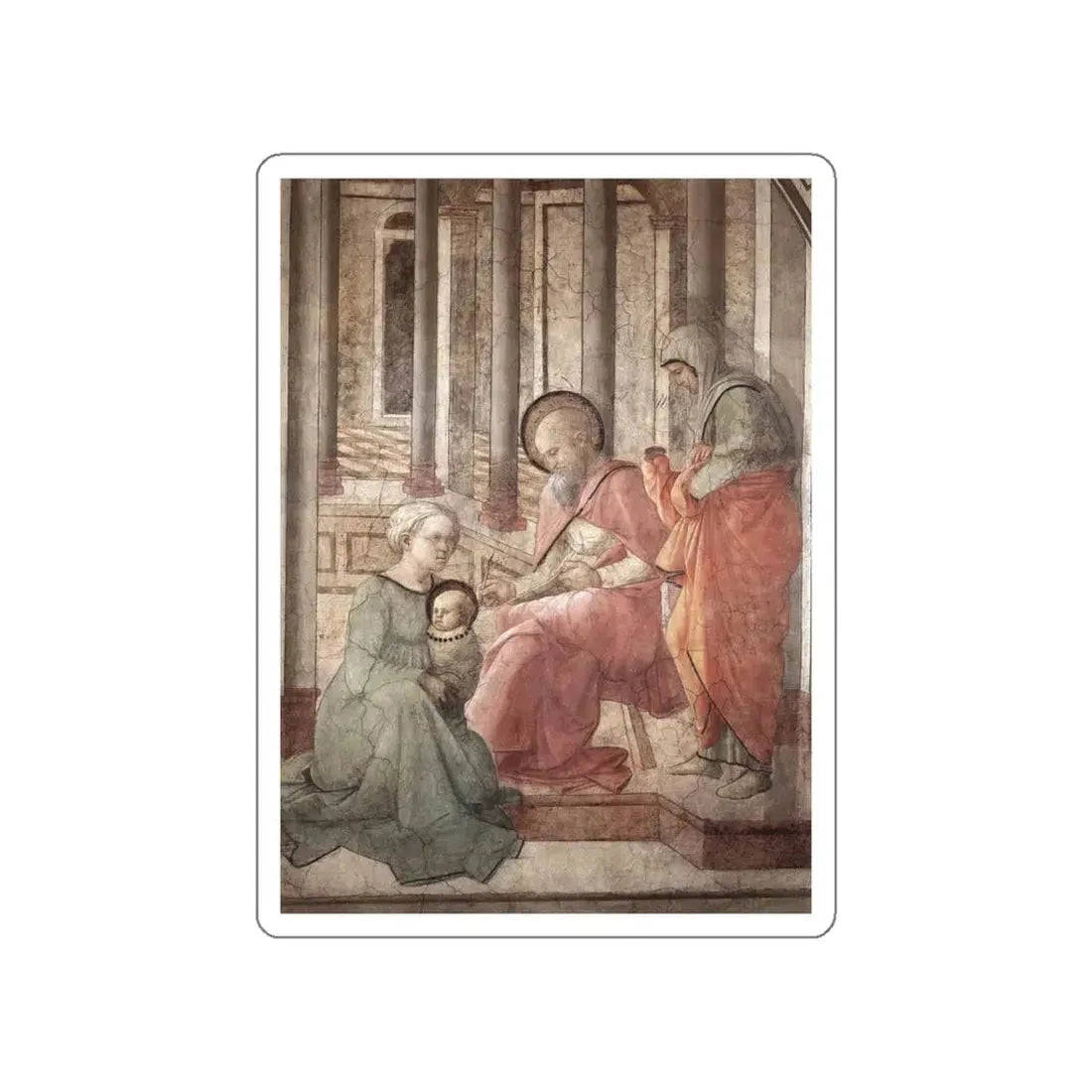 LIPPI, Fra Filippo  - 1452-66 Prato-Birth and Naming St John (detail) (Artwork) STICKER Vinyl Die-Cut Decal - The Sticker Space