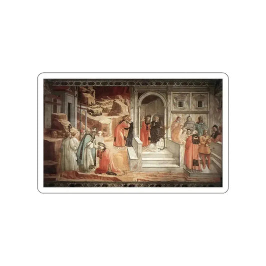 LIPPI, Fra Filippo  - 1452-66 Prato-Disputation in the Synagogue (Artwork) STICKER Vinyl Die-Cut Decal White Die-Cut 2 Inch - The Sticker Space