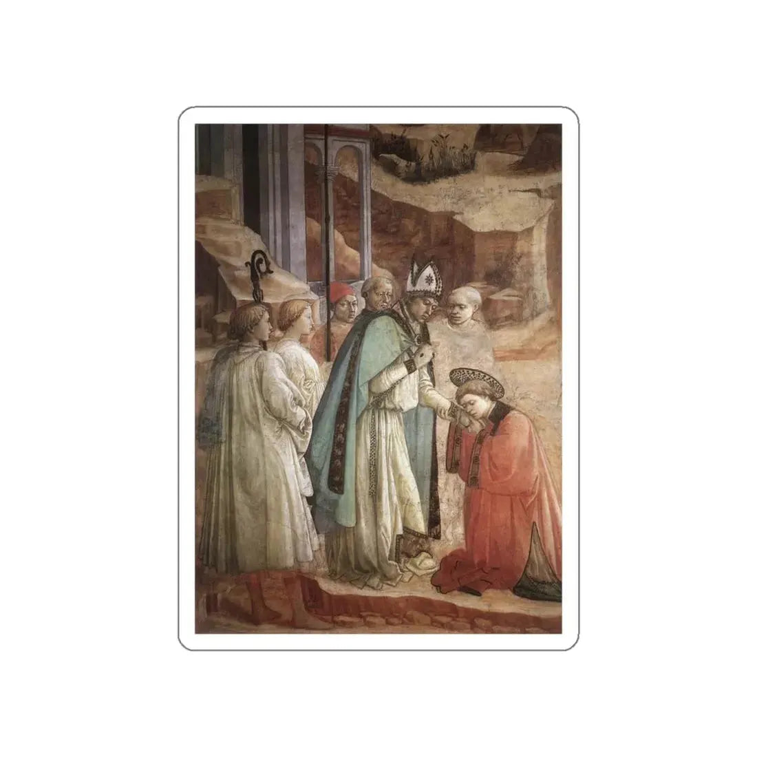 LIPPI, Fra Filippo  - 1452-66 Prato-Disputation in the Synagogue (detail) (Artwork) STICKER Vinyl Die-Cut Decal - The Sticker Space