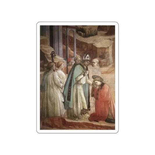 LIPPI, Fra Filippo  - 1452-66 Prato-Disputation in the Synagogue (detail) (Artwork) STICKER Vinyl Die-Cut Decal White Die-Cut 2 Inch - The Sticker Space