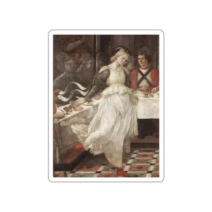 LIPPI, Fra Filippo  - 1452-66 Prato-Herod's Banquet (detail) (Artwork) STICKER Vinyl Die-Cut Decal White Die-Cut 2 Inch - The Sticker Space