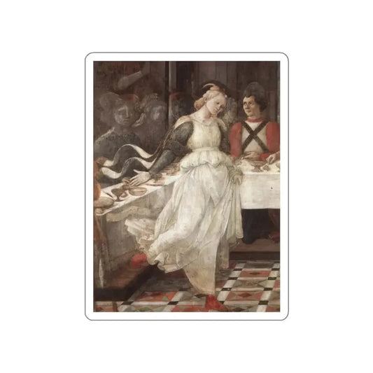 LIPPI, Fra Filippo  - 1452-66 Prato-Herod's Banquet (detail) (Artwork) STICKER Vinyl Die-Cut Decal White Die-Cut 2 Inch - The Sticker Space