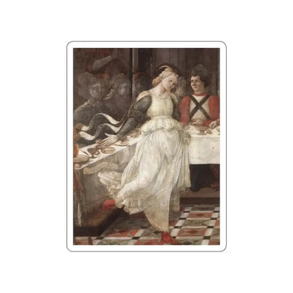 LIPPI, Fra Filippo  - 1452-66 Prato-Herod's Banquet (detail) (Artwork) STICKER Vinyl Die-Cut Decal White Die-Cut 6 Inch - The Sticker Space