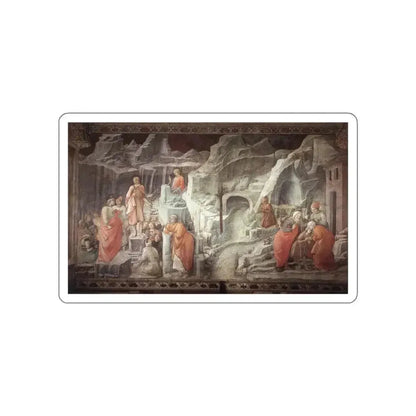 LIPPI, Fra Filippo  - 1452-66 Prato-St John Taking Leave of his Parents (Artwork) STICKER Vinyl Die-Cut Decal White Die-Cut 5 Inch - The Sticker Space