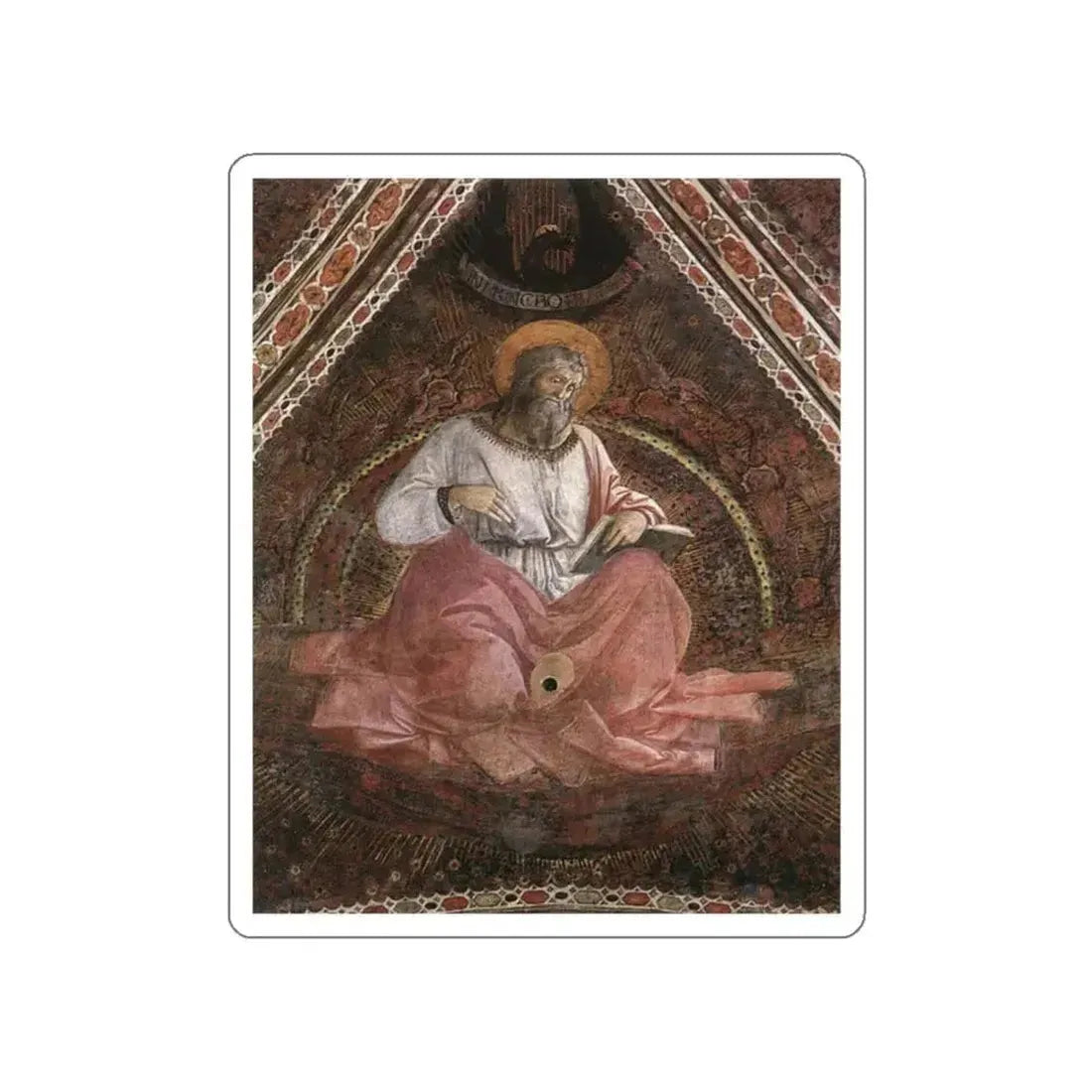 LIPPI, Fra Filippo  - 1452-66 Prato-St John the Evangelist (Artwork) STICKER Vinyl Die-Cut Decal White Die-Cut 2 Inch - The Sticker Space
