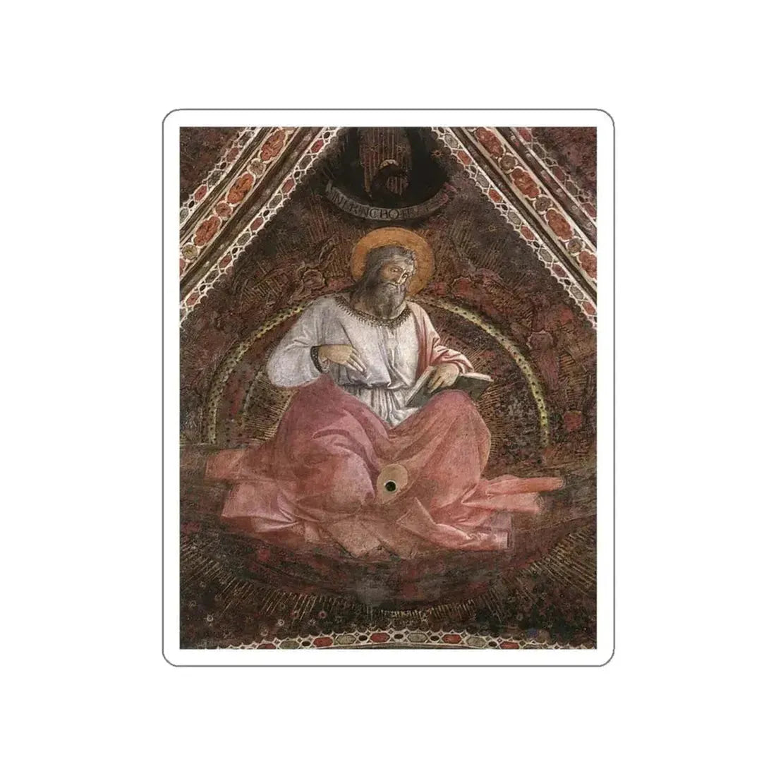 LIPPI, Fra Filippo  - 1452-66 Prato-St John the Evangelist (Artwork) STICKER Vinyl Die-Cut Decal White Die-Cut 4 Inch - The Sticker Space