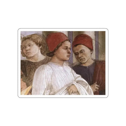 LIPPI, Fra Filippo  - 1452-66 Prato-The Saint's Funeral (detail)2 (Artwork) STICKER Vinyl Die-Cut Decal White Die-Cut 4 Inch - The Sticker Space