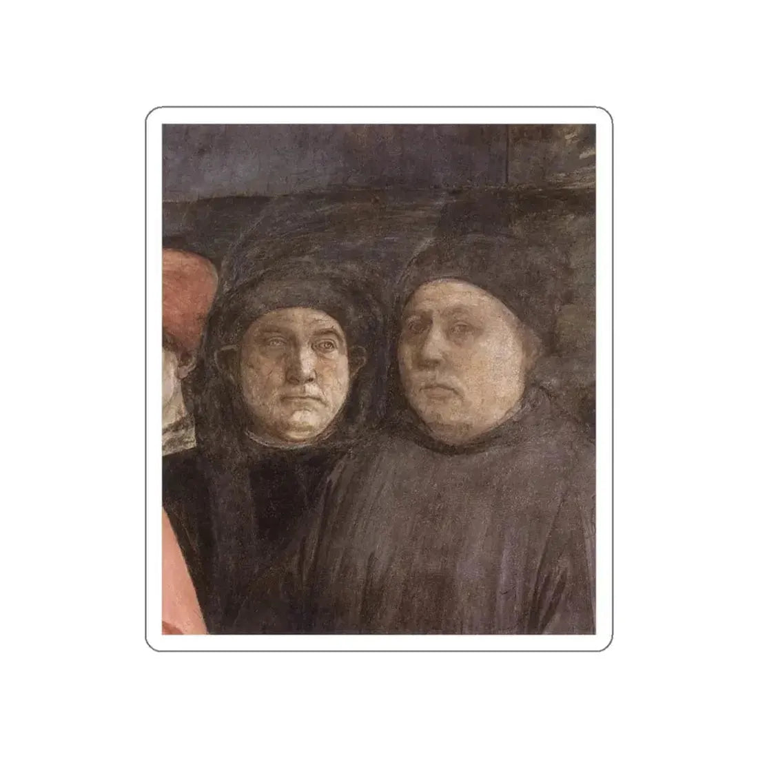 LIPPI, Fra Filippo  - 1452-66 Prato-The Saint's Funeral (detail) (Artwork) STICKER Vinyl Die-Cut Decal White Die-Cut 3 Inch - The Sticker Space