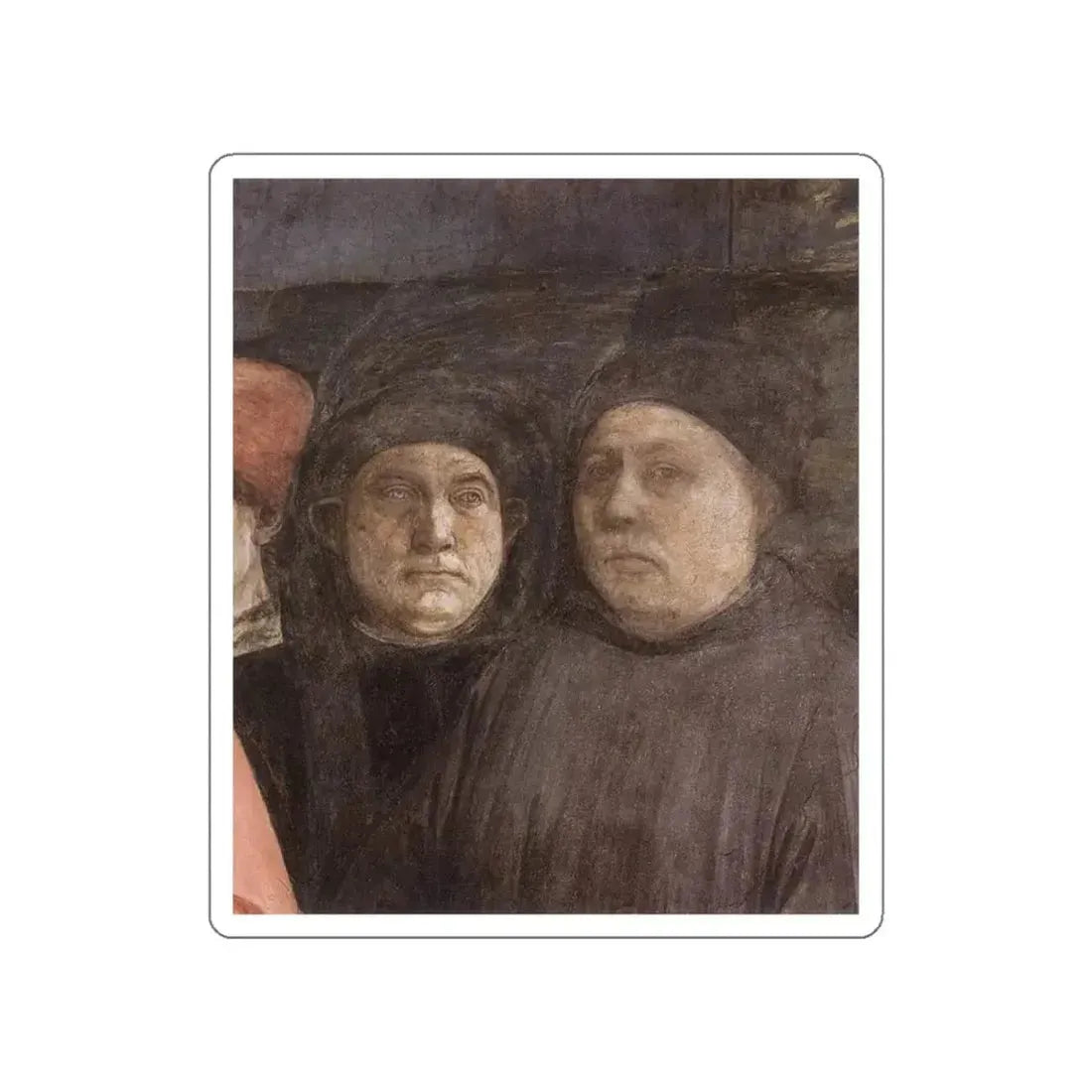 LIPPI, Fra Filippo  - 1452-66 Prato-The Saint's Funeral (detail) (Artwork) STICKER Vinyl Die-Cut Decal White Die-Cut 6 Inch - The Sticker Space