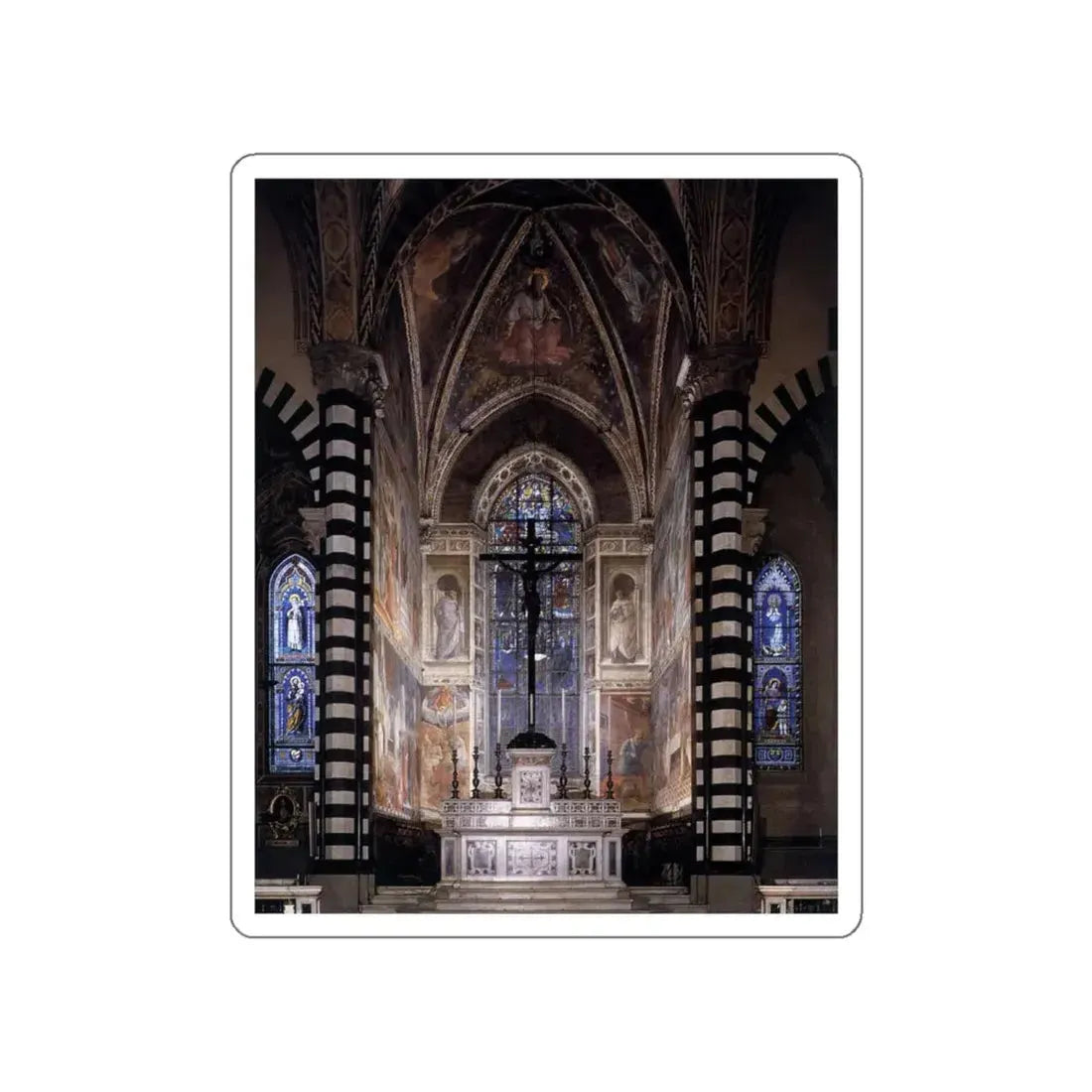 LIPPI, Fra Filippo  - 1452-66 Prato-View of the fresco cycle (Artwork) STICKER Vinyl Die-Cut Decal - The Sticker Space