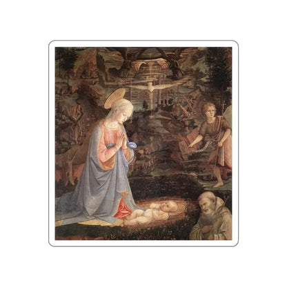 LIPPI, Fra Filippo  - 1460-Adoration of the Child with Saints (Artwork) STICKER Vinyl Die-Cut Decal - The Sticker Space