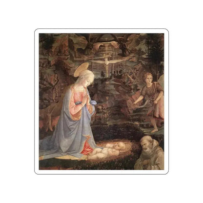 LIPPI, Fra Filippo  - 1460-Adoration of the Child with Saints (Artwork) STICKER Vinyl Die-Cut Decal White Die-Cut 5 Inch - The Sticker Space