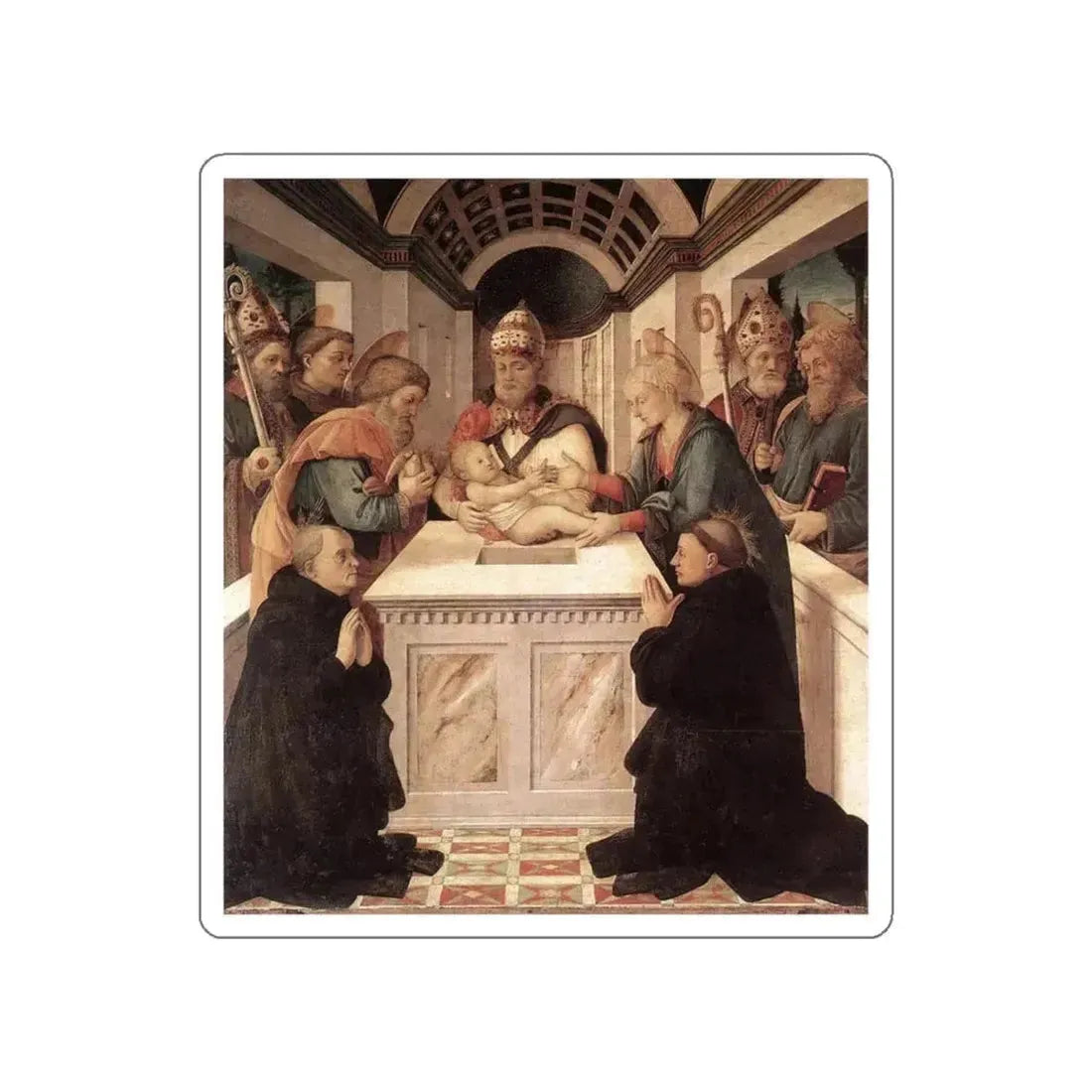 LIPPI, Fra Filippo  - 1460-Circumcision (Artwork) STICKER Vinyl Die-Cut Decal White Die-Cut 4 Inch - The Sticker Space