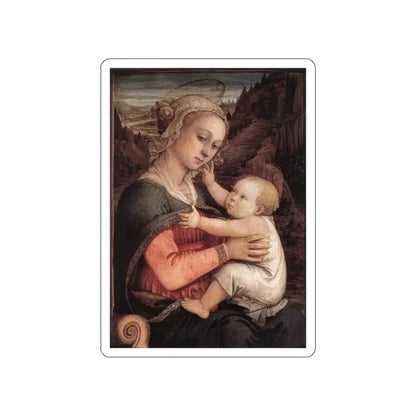 LIPPI, Fra Filippo  - 1460-Madonna and Child (Artwork) STICKER Vinyl Die-Cut Decal White Die-Cut 3 Inch - The Sticker Space