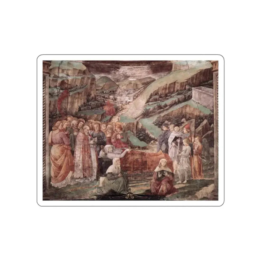 LIPPI, Fra Filippo  - 1466-69 Spoleto-Death of the Virgin (Artwork) STICKER Vinyl Die-Cut Decal - The Sticker Space